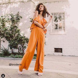 Anthropologie Aurelia Open-Shoulder Jumpsuit